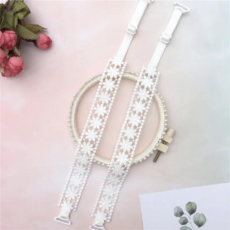 White Flower Bra Strap